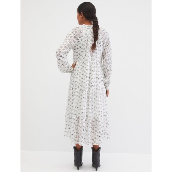 Motherhood Maternity Shadow Long Sleeve Ruffle Tier Maternity Maxi Dress XS NWT - Picture 3 of 13